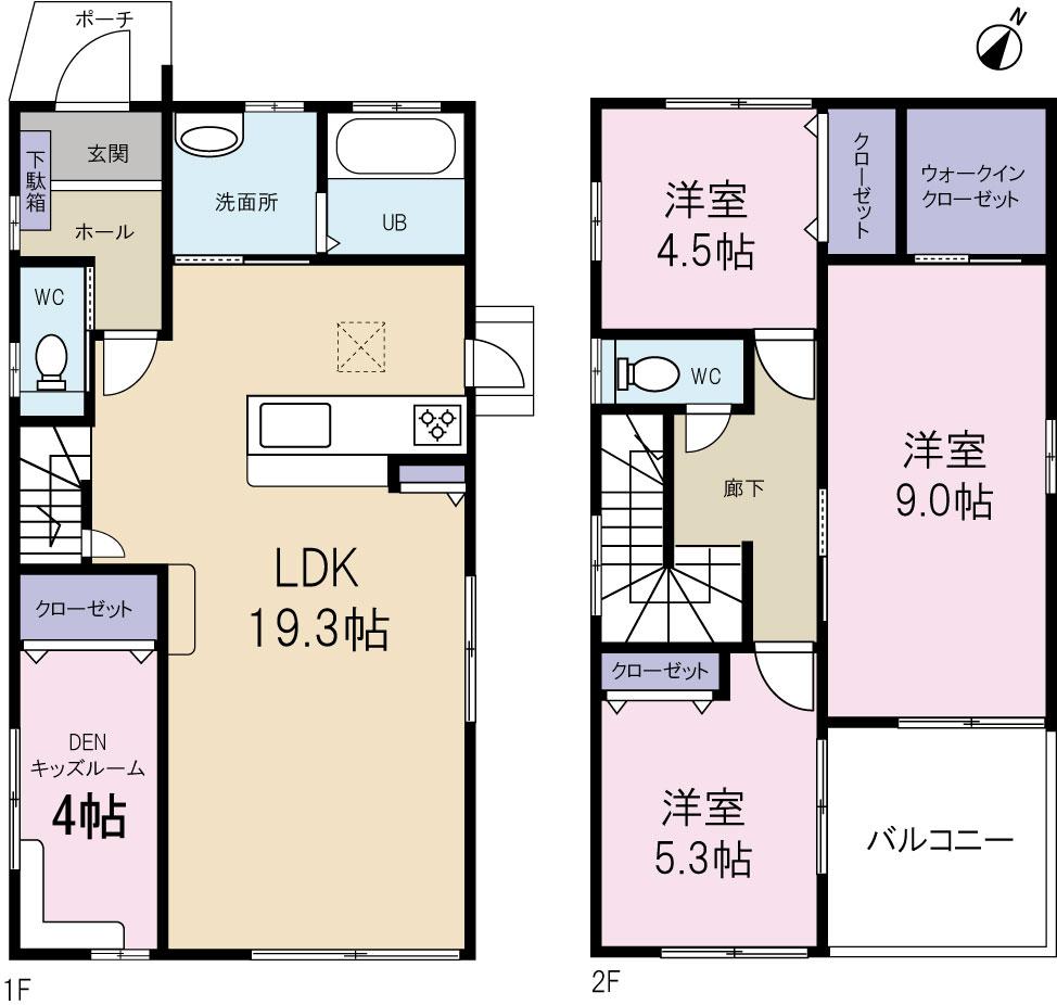 Floor plan. 27.6 million yen, 4LDK, Land area 146.88 sq m , Building area 101.85 sq m Floor
