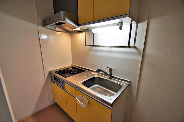 Kitchen. System kitchen (two-burner gas stove ・ With grill)