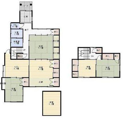 Floor plan. 22.5 million yen, 6DK, Land area 237.25 sq m , Building area 109.79 sq m 6DK