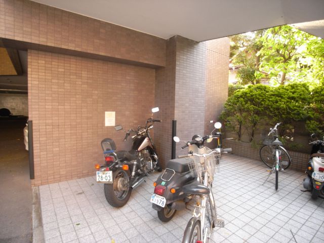 Entrance. Bicycle-parking space