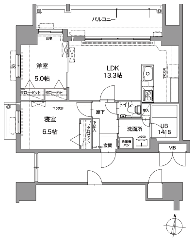 Floor: 2LDK, occupied area: 57.44 sq m, Price: 28.8 million yen ~ 33,100,000 yen