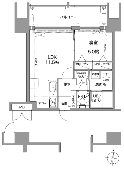 Floor: 1LDK, occupied area: 42.04 sq m, Price: 20.4 million yen ~ 23.4 million yen