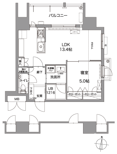 Floor: 1LDK, the area occupied: 45.6 sq m, Price: 22,400,000 yen ~ 26.2 million yen