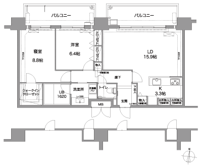 Floor: 2LDK, occupied area: 82.33 sq m, Price: 48,900,000 yen ・ 50,300,000 yen