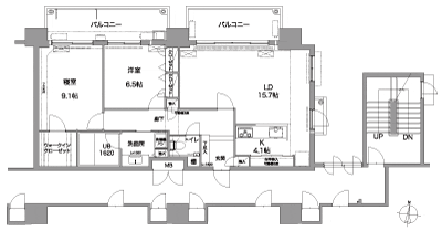 Floor: 2LDK, occupied area: 87.25 sq m, Price: 52,900,000 yen ・ 54,300,000 yen