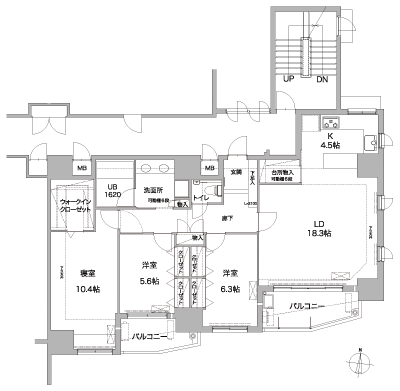 Floor: 3LDK, occupied area: 107.65 sq m, Price: 66,300,000 yen ・ 68,100,000 yen