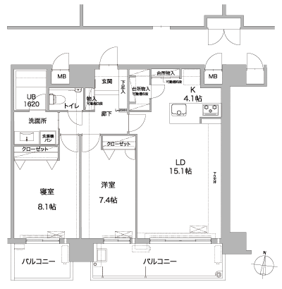 Floor: 2LDK, occupied area: 78.72 sq m, Price: 47,400,000 yen ・ 48,800,000 yen