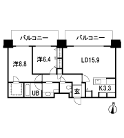 Floor: 2LDK, occupied area: 82.33 sq m, Price: 48,900,000 yen ・ 50,300,000 yen