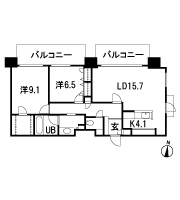 Floor: 2LDK, occupied area: 87.25 sq m, Price: 52,900,000 yen ・ 54,300,000 yen