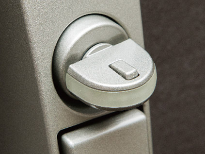 Security.  [Thumb turning prevention with function] The unlocking knob on the inside of the door by illegally rotation unlock with a tool, It has adopted the function of preventing the thumb once to invade. (Same specifications)