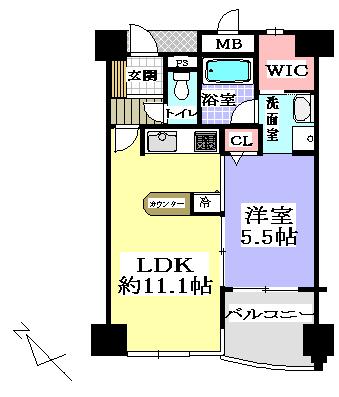 Floor plan. 1LDK + S (storeroom), Price 11.7 million yen, Occupied area 40.93 sq m , Balcony area 5.25 sq m