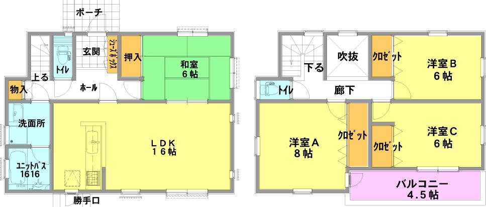Floor plan. 37,800,000 yen, 4LDK, Land area 156.62 sq m , Building area 104.33 sq m
