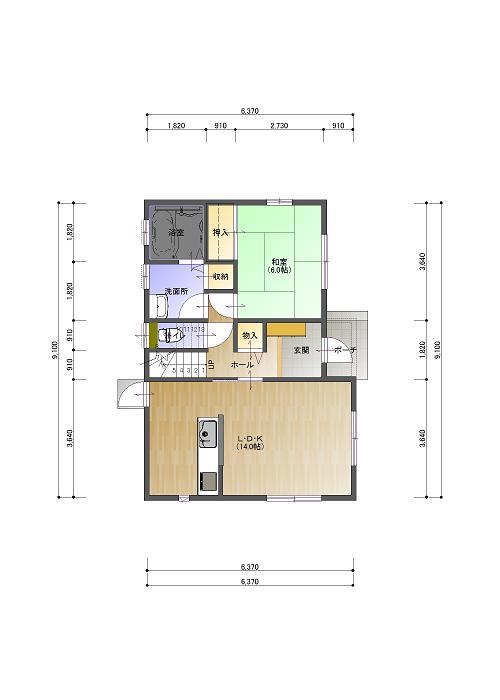 Other building plan example. floor space 52.99 sq m (1F)