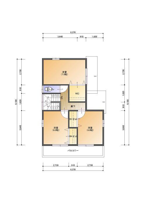 Other building plan example. floor space 48.02 sq m (2F)