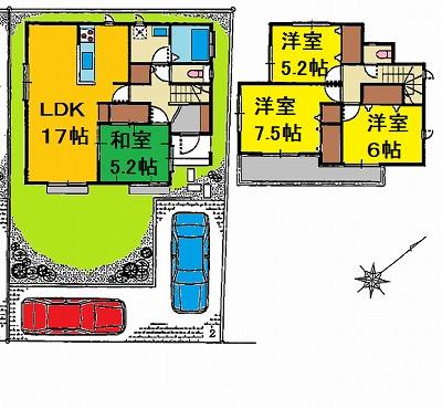 Floor plan. 32,800,000 yen, 4LDK, Land area 148.08 sq m , Building area 98.54 sq m