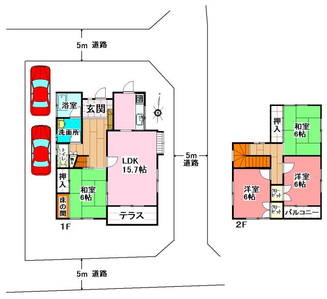 Floor plan. 27,980,000 yen, 4LDK, Land area 183.39 sq m , Building area 101.64 sq m