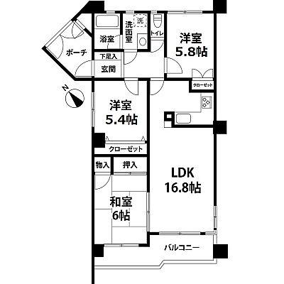 Floor plan. 3LDK, Price 14.4 million yen, Occupied area 79.39 sq m floor plan!