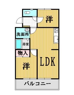 Floor plan. 1LDK, Price 4.9 million yen, Occupied area 46.83 sq m , Balcony area 8.25 sq m
