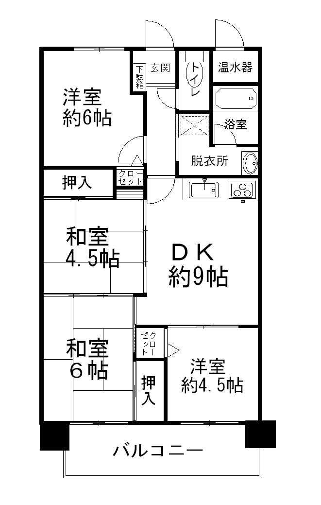 Floor plan. 3LDK, Price 8.9 million yen, Occupied area 68.04 sq m , Balcony area 10.08 sq m