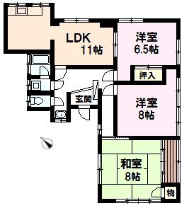 Floor plan. 13,900,000 yen, 3LDK, Land area 192.82 sq m , Building area 58.57 sq m