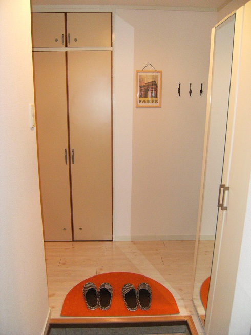 Entrance. Shoe box was also replaced with a new one. Before going out with a full-length mirror