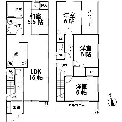 Floor plan. 28.8 million yen, 4LDK, Land area 115.26 sq m , Building area 94.36 sq m floor plan