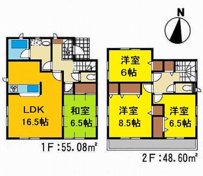 Floor plan. 28.8 million yen, 4LDK, Land area 228.26 sq m , Building area 103.68 sq m