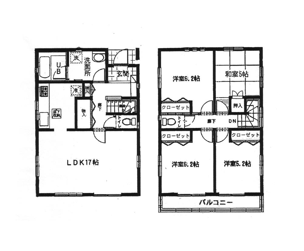 Floor plan. 23.8 million yen, 4LDK, Land area 135.94 sq m , Building area 93.14 sq m