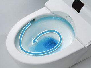 Toilet.  [Washing] Water flow is turning the bowl surface, Rinse firm. (Same specifications)