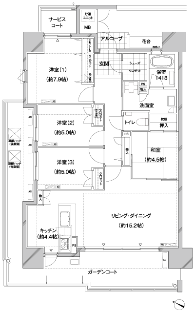 Floor: 4LDK, occupied area: 95.31 sq m, Price: 27,400,000 yen ~ 33,600,000 yen