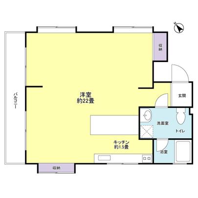 Floor plan. 3LDK type → To 1LDK type has been changed Mato