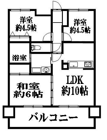 Floor plan. 3LDK, Price 11.8 million yen, Occupied area 60.99 sq m , Balcony area 13.05 sq m Floor.