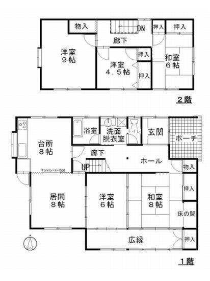 Floor plan. 22,900,000 yen, 5LDK, Land area 325.35 sq m , Building area 133.21 sq m