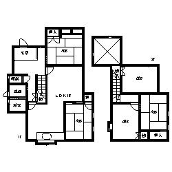 Floor plan. 16.8 million yen, 5LDK, Land area 226.05 sq m , Building area 107.24 sq m
