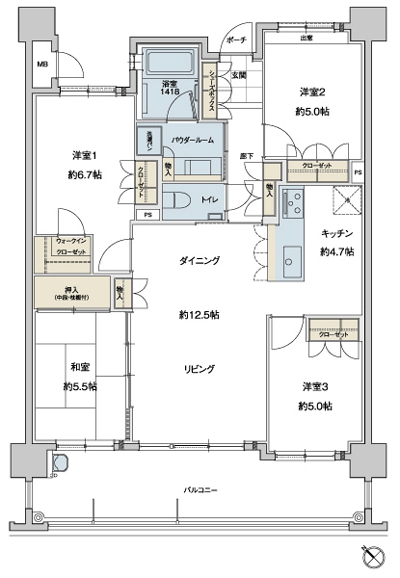 Floor: 4LDK, occupied area: 85.44 sq m, Price: 30,438,876 yen