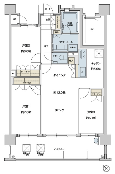 Floor: 3LDK, the area occupied: 76.3 sq m, Price: 26,397,342 yen ・ 27,375,914 yen
