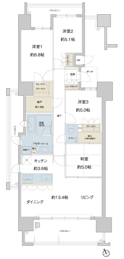 Floor: 4LDK, occupied area: 91.54 sq m, Price: 33,612,281 yen ・ 35,360,852 yen