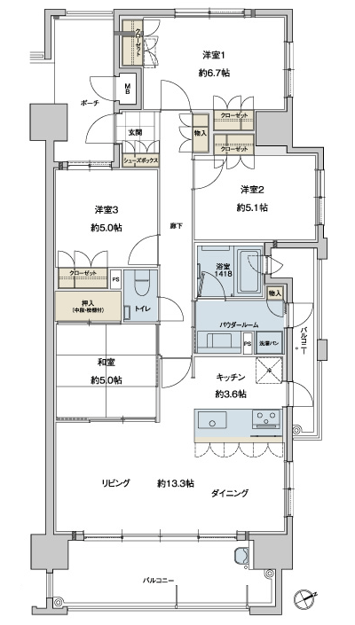 Floor: 4LDK, occupied area: 88.61 sq m, Price: 28,990,975 yen