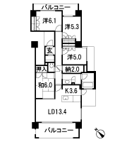 Floor: 4LDK, occupied area: 94.96 sq m, Price: 32,986,633 yen ・ 34,323,776 yen