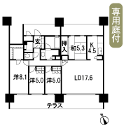 Floor: 4LDK, occupied area: 105.94 sq m, Price: 35,942,062 yen