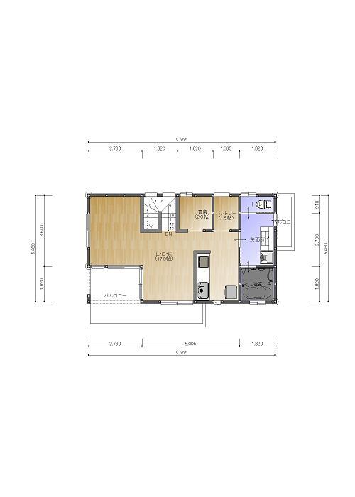 Other building plan example. floor space 47.2 sq m (2F)