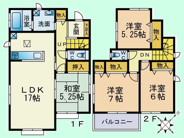 Floor plan. 27,800,000 yen, 4LDK, Land area 140.72 sq m , Building area 97.71 sq m floor plan