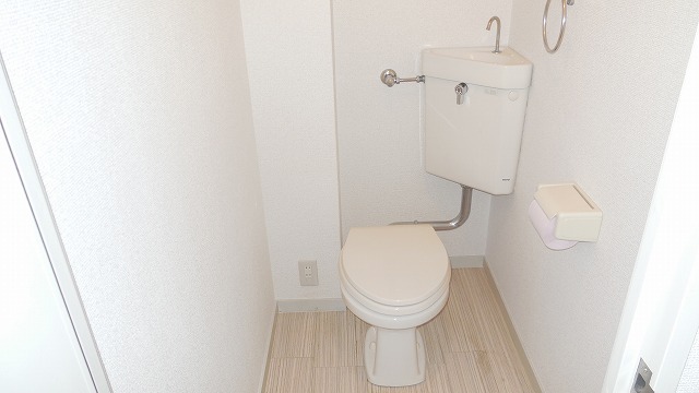 Other room space. A clean toilet
