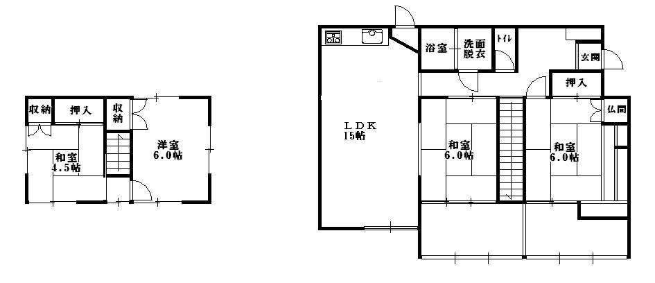Floor plan. 19.9 million yen, 4LDK, Land area 249.55 sq m , Building area 115.52 sq m