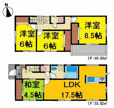 Floor plan. 24,980,000 yen, 4LDK, Land area 165.61 sq m , Building area 103.5 sq m