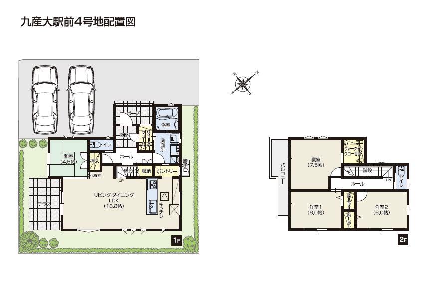 Floor plan. (No. 4 locations), Price 31,800,000 yen, 4LDK, Land area 168.44 sq m , Building area 108.07 sq m