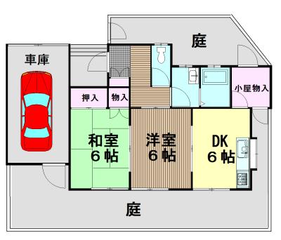 Floor plan. 16 million yen, 2DK, Land area 133.06 sq m , Building area 43.88 sq m