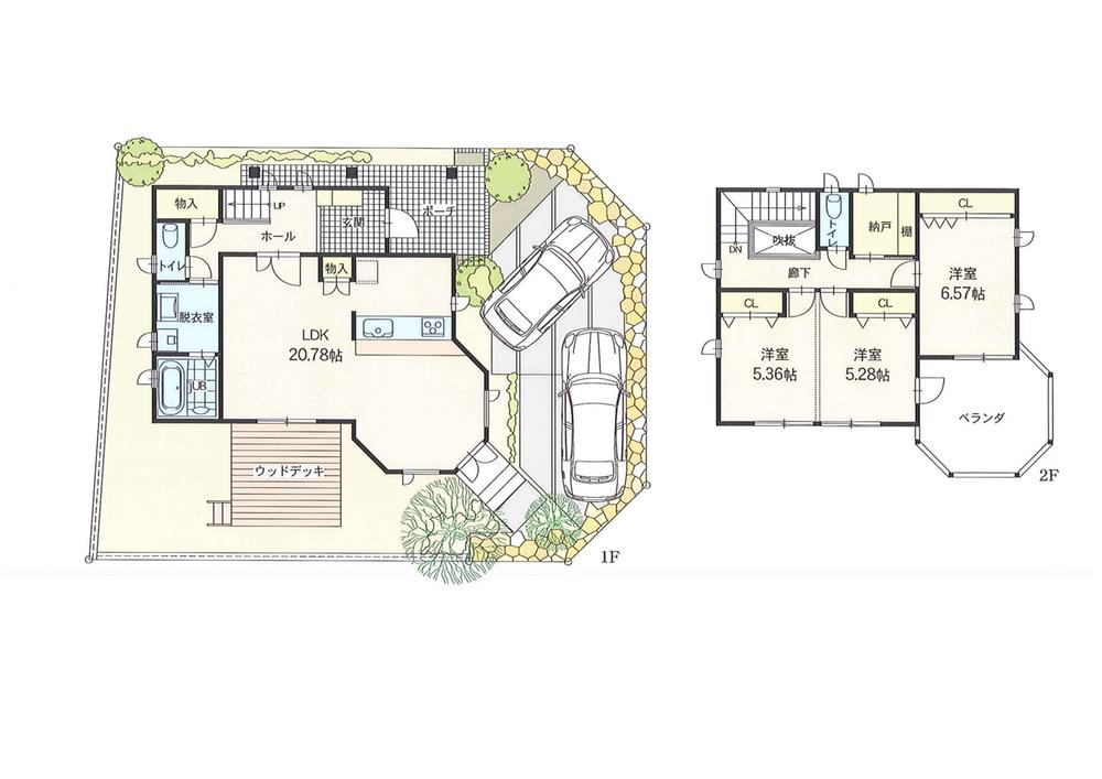 Floor plan. Price 28,700,000 yen, 3LDK+S, Land area 165.43 sq m , Building area 102.16 sq m