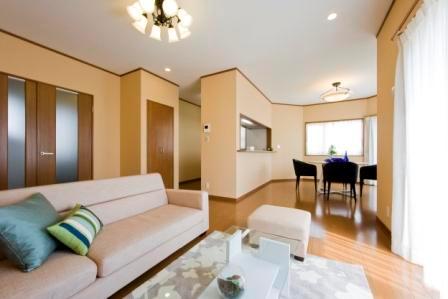 Living. Space of 20 tatami mats or more of LDK + wood deck is overwhelming feeling of freedom. Every day is now in your family can live happily home, such as the resort life. No. 1 destination LDK (4 May 2013) Shooting