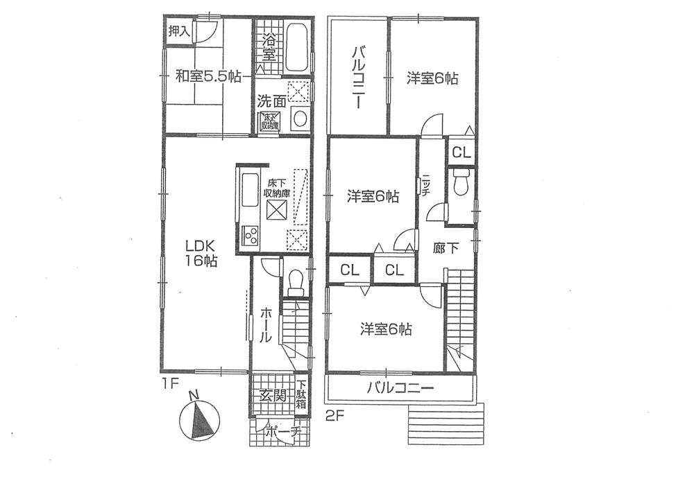 Floor plan. 28.8 million yen, 4LDK, Land area 117.22 sq m , Building area 93.15 sq m